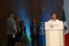 COP13併催国際自治体会議における共同声明の発表