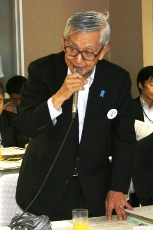 画像：自由民主党総務部会において意見を述べる加戸愛媛県知事
