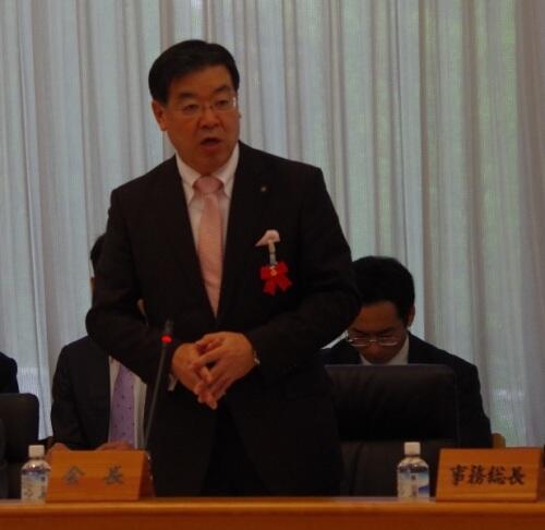 画像:全国知事会会長に選任された山田京都府知事