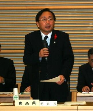 画像：三村原子力発電対策特別委員会委員長（青森県知事）