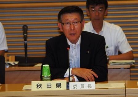 画像：佐竹文教環境常任委員会委員長（秋田県知事）