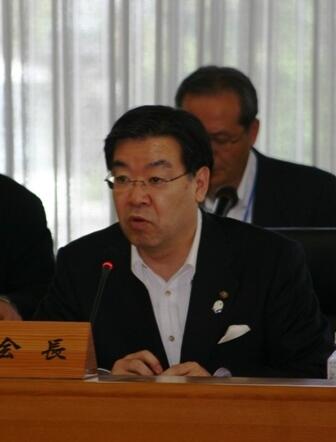 画像:山田全国知事会会長（京都府知事）