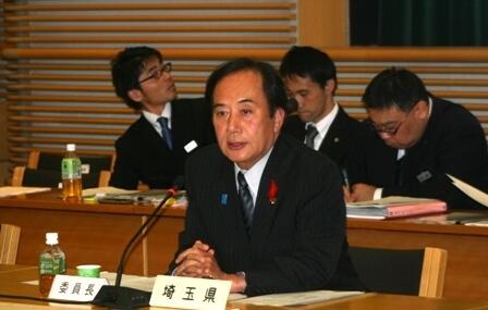 画像：上田地方行政体制特別委員会委員長（埼玉県知事）